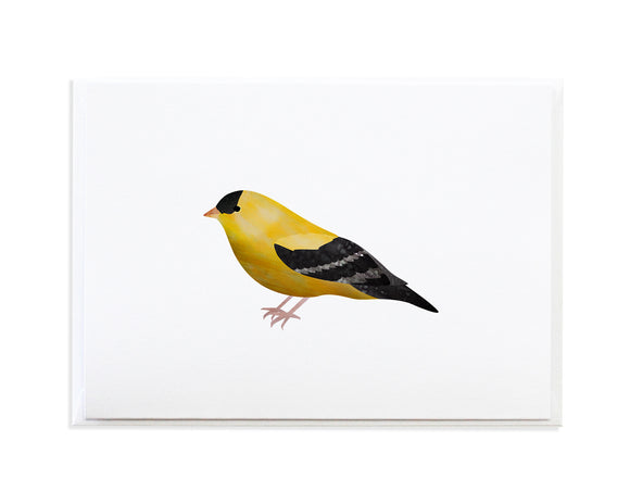 Watercolor Goldfinch Greeting Card by Anne Green Design