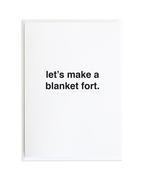 Blanket Fort Just Because Greeting Card by Anne Green Design