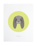 Rabbit Custom Pet Portrait by Anne Green Design