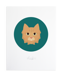Cat Custom Pet Portrait by Anne Green Design
