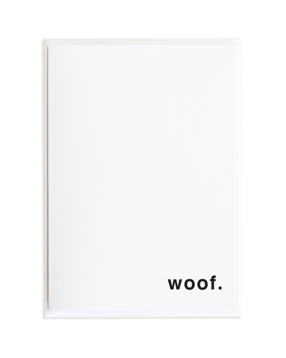 Woof Just Because Greeting Card by Anne Green Design