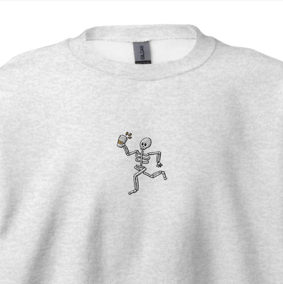 *Pre-order* Skeleton Running with Coffee Sweatshirt