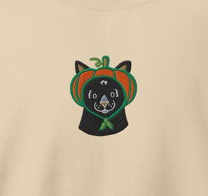 Halloween Pumpkin Black Cat Sweatshirt