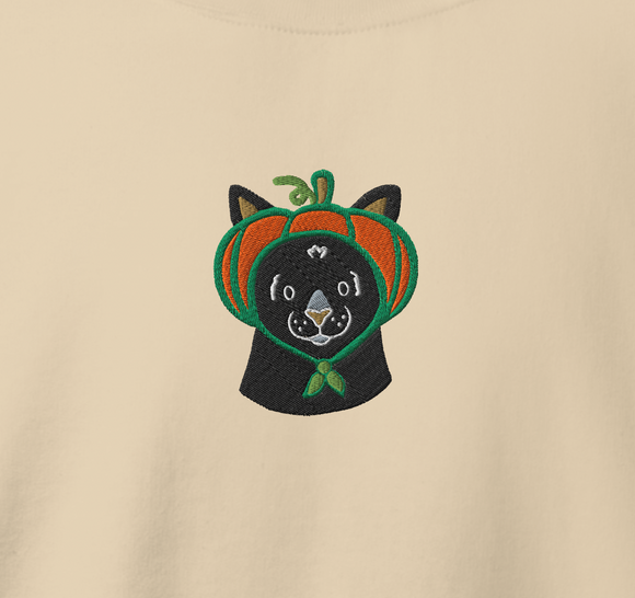 *Pre-order* Halloween Pumpkin Black Cat Sweatshirt