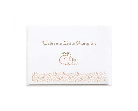 Little Pumpkin Baby Shower Card