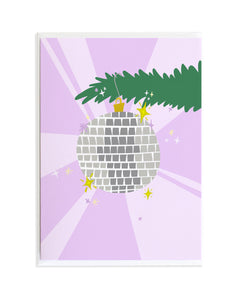 Disco Ball Ornament Holiday Card
