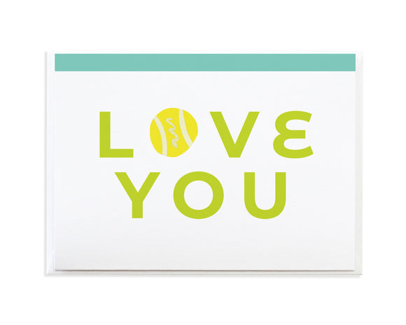 Tennis Love You Greeting Card