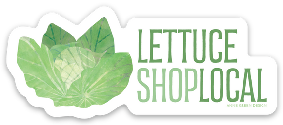 Lettuce Shop Local Sticker
