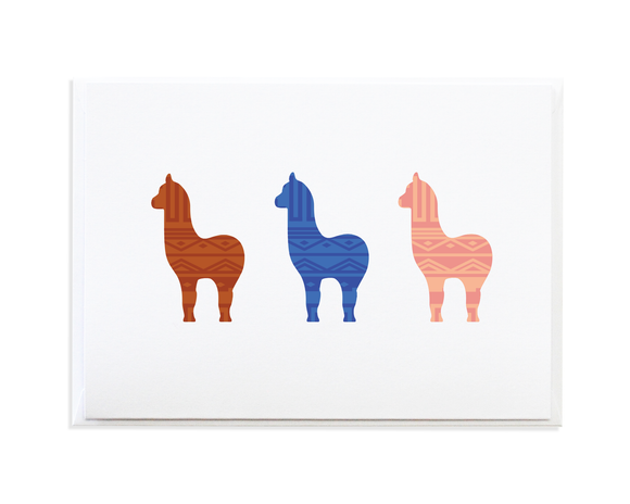 Alpaca Greeting Card by Anne Green Design