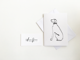 Custom Good Boy/Girl Dog Line Drawing Print