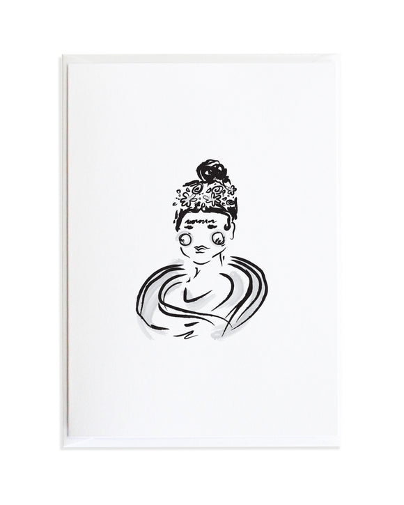 Bold Female Series Freida Kahlo Greeting Card by Anne Green Design