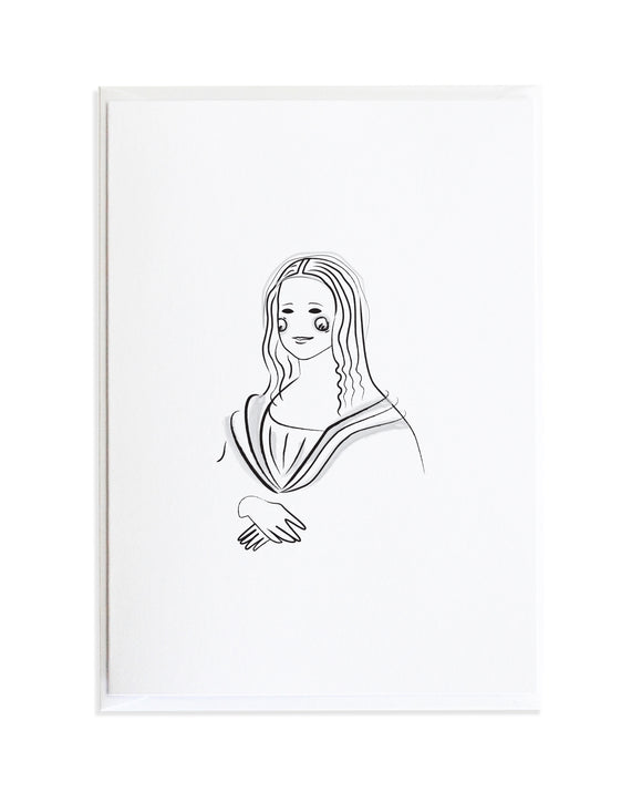 Bold Female Series Mona Lisa Greeting Card by Anne Green Design