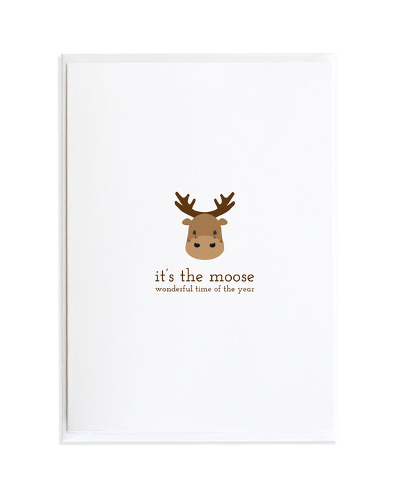 The Moose Wonderful Time of the Year Christmas Card by Anne Green Design