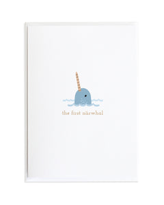 The First Narwhal Christmas Card by Anne Green Design