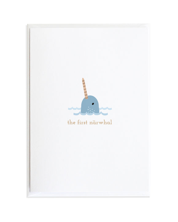 The First Narwhal Christmas Card by Anne Green Design