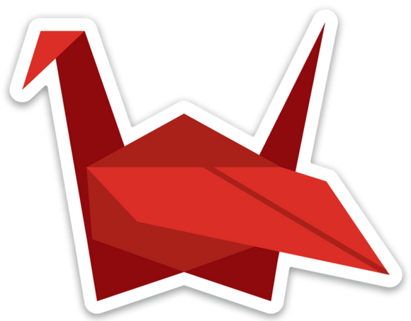 Origami Paper Crane Sticker