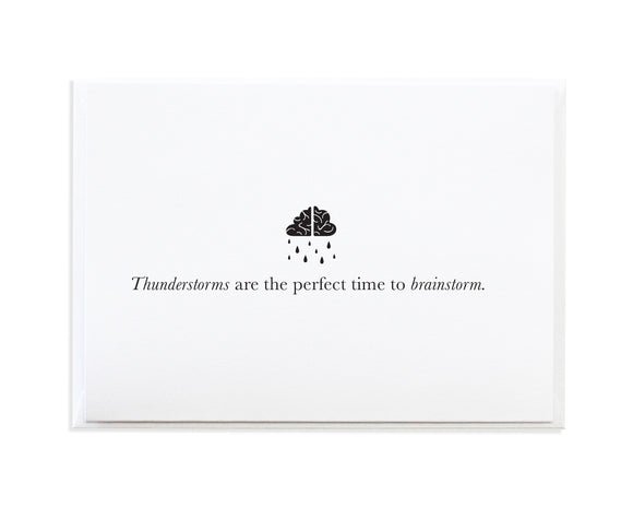 Thunderstorm Brainstorm Encouragement Greeting Card by Anne Green Design