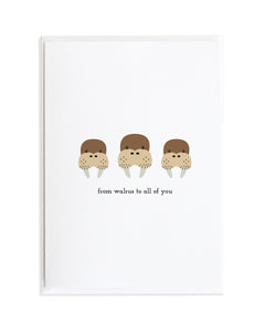 From Walrus to All of You Christmas Card by Anne Green Design
