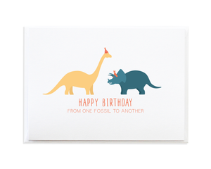 Dinosaur Fossil Birthday Card