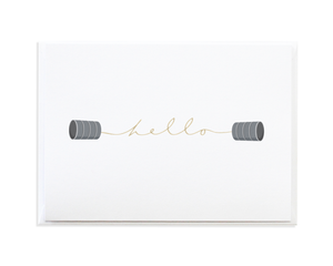 Hello Telephone Cans Greeting Card