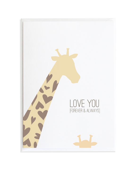 Mama and Baby Giraffe Card