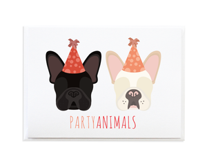 French Bulldog Party Animal Birthday Card