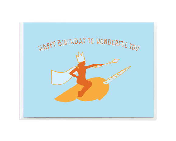 Narwhal Queen Birthday Card by Anne Green Design