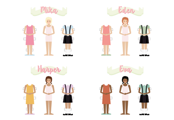 Personalized Paper Dolls Digital Copy