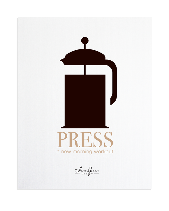 French Press Coffee Print