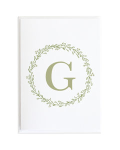 Monogram Wreath Card Set