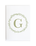 Monogram Wreath Card Set
