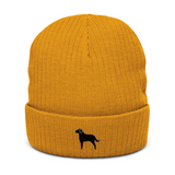 AlphaDog Ribbed Knit Beanie (I-P)