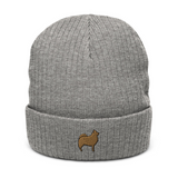 AlphaDog Ribbed Knit Beanie (I-P)
