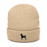 AlphaDog Ribbed Knit Beanie (I-P)