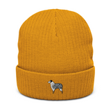AlphaDog Ribbed Knit Beanie (A-E)