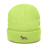 AlphaDog Ribbed Knit Beanie (A-E)
