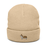 AlphaDog Ribbed Knit Beanie (A-E)
