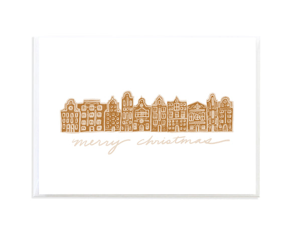 Christmas Gingerbread Village Holiday Card