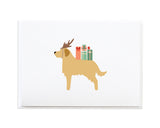 Christmas Dogs with Gifts Holiday Cards