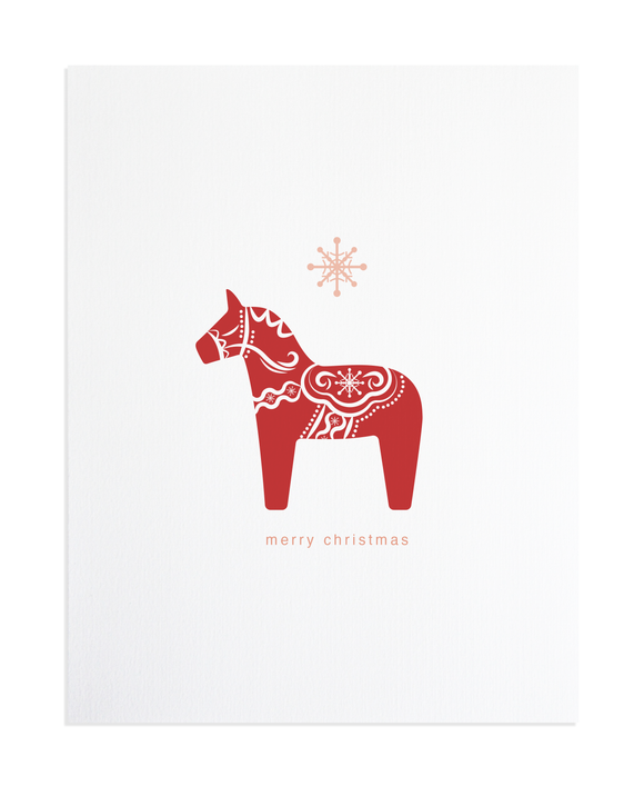 Dala Horse Holiday Print