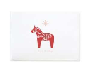 Dala Horse Christmas Card