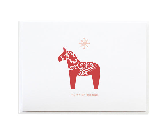 Dala Horse Christmas Card