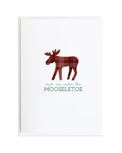 Flannel Animal Moose Christmas Card