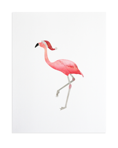 Flamingo Holiday Print