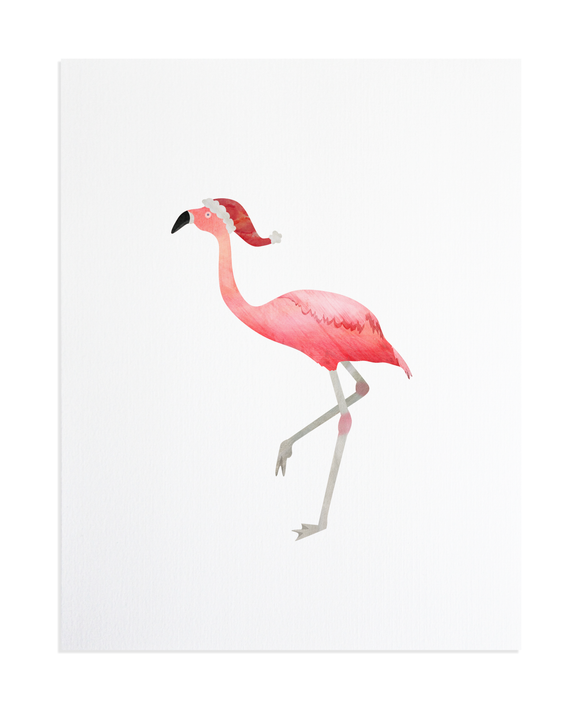 Flamingo Holiday Print