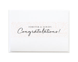 Forever and Always Congratulations Wedding Card
