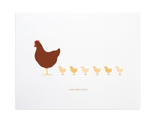 Mother Hen and Chicks Print