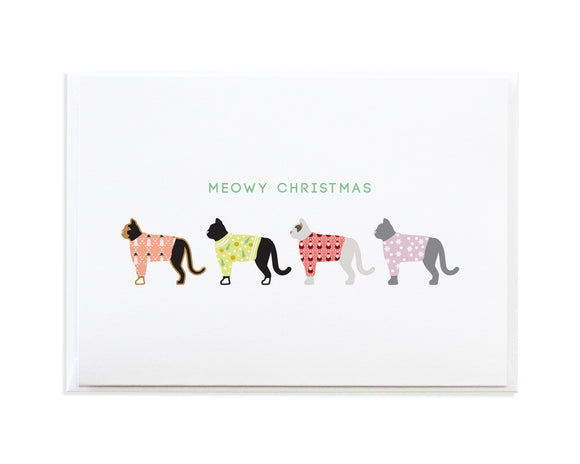 Meowy Christmas Cat Holiday Card
