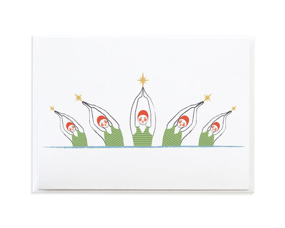 Synchronized Swimming Christmas Card