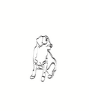 Custom Good Boy/Girl Dog Line Drawing Print